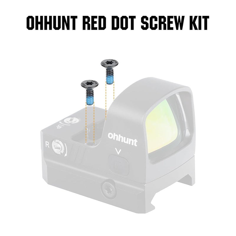 ohhunt Screws Set 30Pcs for Red Dot Sight Optics and Mount Includes #4-40 in 6.35mm/7.5mm/8.5mm/9.52mm/11.11mm Length 5 Sets of Screws 6 in Each Set - Image 3